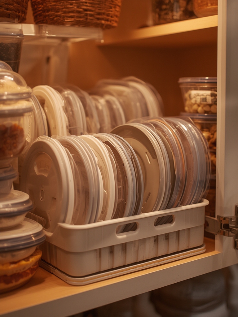 lid organizer in action