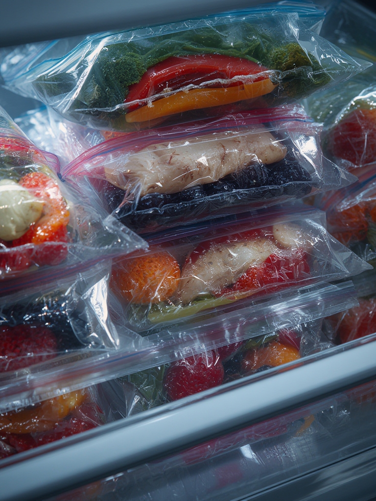 freezer bags in action