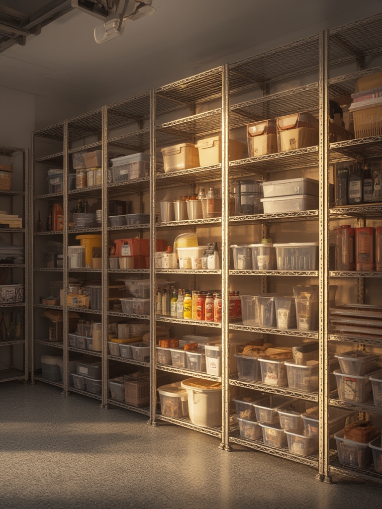 plastic shelves in action