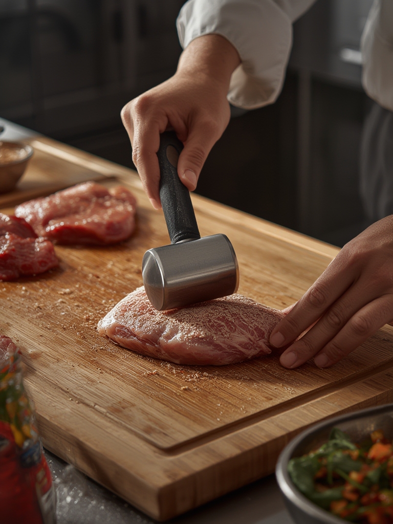 meat tenderizer in action