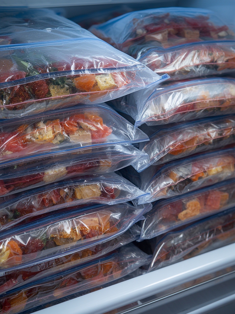 Freezer bags in action