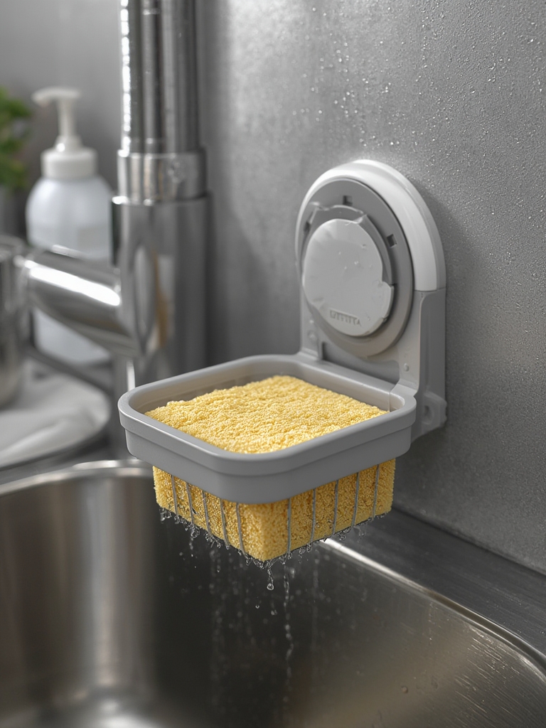 sponge holder in action