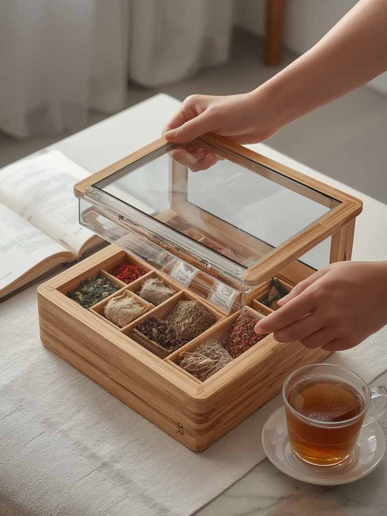 bamboo teabox in action