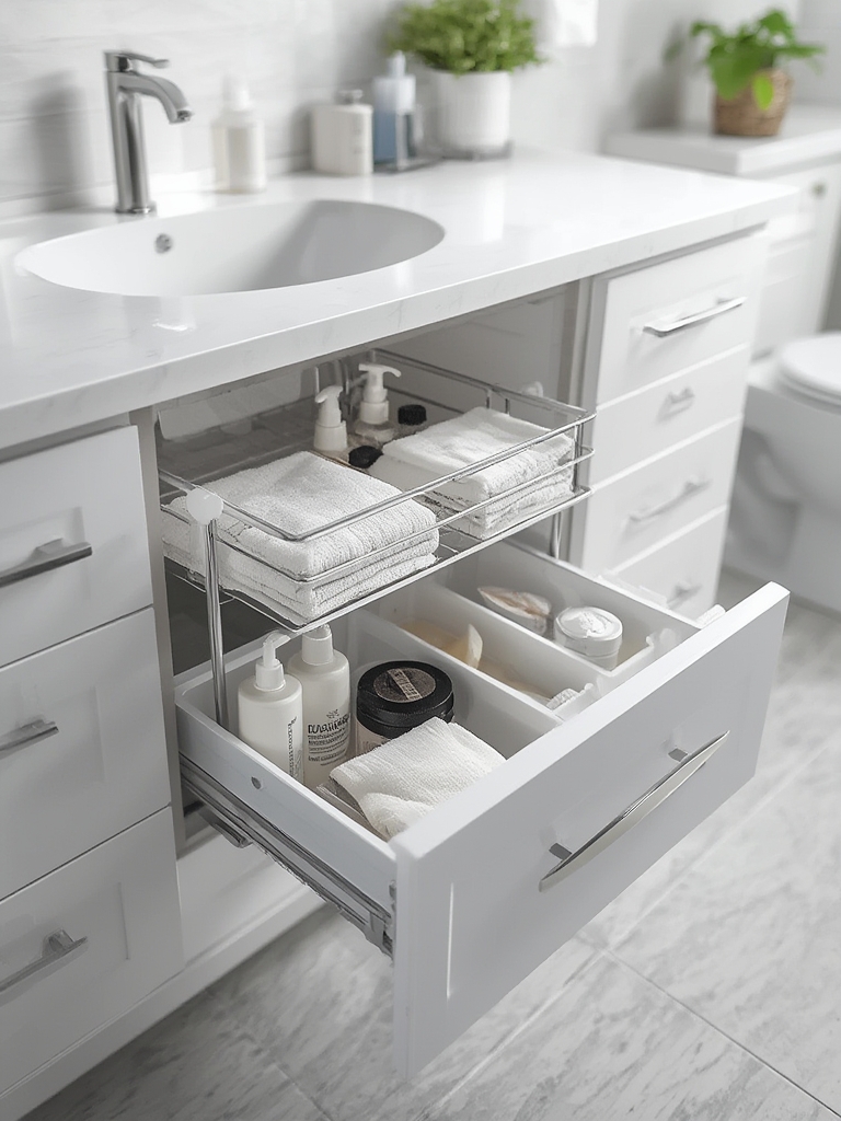 bath organizer in action