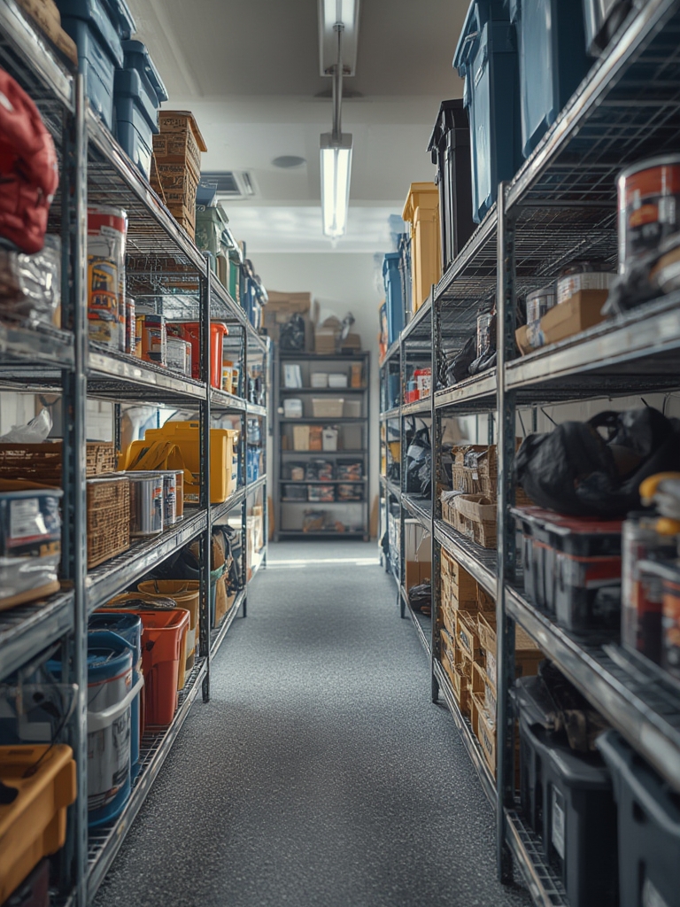 garage shelving in action
